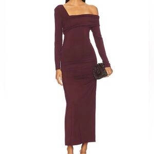 Karina Grimaldi Alex Maxi Dress Merlot Size Large NWT